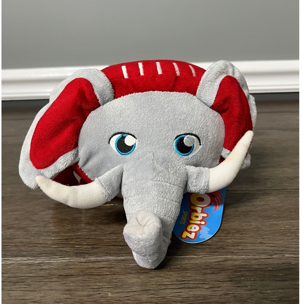 Orbiez Alabama Crimson Tide Elephant Plush Stuffed Animal Toy Mascot Red White